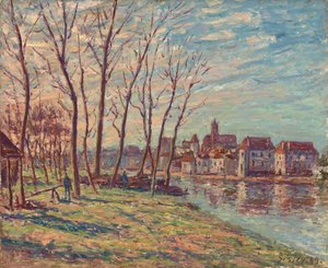 モレの眺め、1889 作： Alfred Sisley