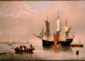 オランダの海岸風景 作： Alfred Stannard
