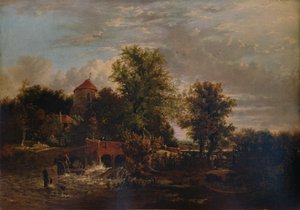 西部の川のスーシーゲート、c1832 作： Alfred Stannard