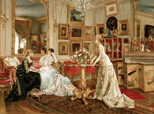 A.スティーブンス、画家の執筆室 作： Alfred Emile Stevens