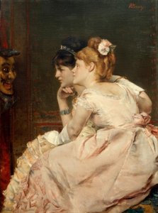 A.スティーブンス、日本の仮面 作： Alfred Emile Stevens