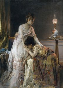 舞踏会の後、1874 年。 作： Alfred Emile Stevens