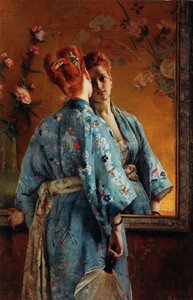 日本のパリジェンヌ、1871～1874年頃。 作： Alfred Emile Stevens