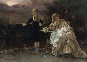 母と子供たち、1883 年。
