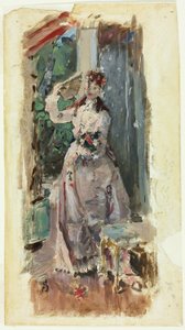 バルコニーの隅 作： Alfred Emile Stevens