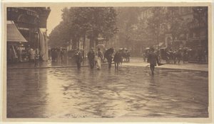 大通り、パリの雨の日 作： Alfred Stieglitz