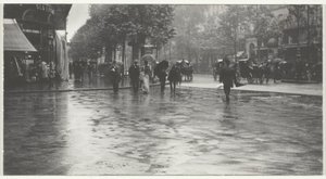大通り、パリの雨の日 作： Alfred Stieglitz