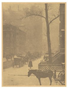 [ザ・ストリート - ポスターのためのデザイン】。］ 作： Alfred Stieglitz
