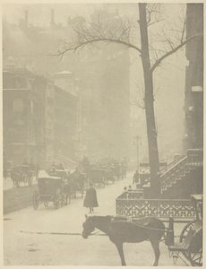 The Street, Fifth Avenue, 190001, print 190304. 作： Alfred Stieglitz