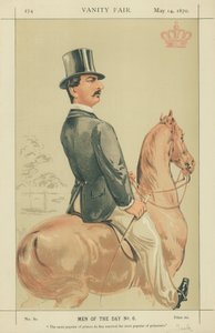 HSH The Duke of Teck、彼が結婚した王子の中で最も人気のある王女、1870年5月14日、バニティフェアの漫画 作： Alfred Thompson