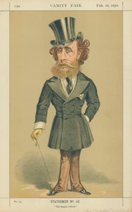 侯爵（ジョン）タウンゼンド、乞食の友、1870年2月26日、バニティフェアの漫画 作： Alfred Thompson