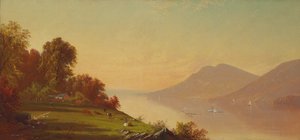 ハドソンの午後、1867年 作： Alfred Thompson Bricher