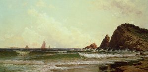 ケープエリザベスの崖、メイン州ポートランドハーバー、1882 作： Alfred Thompson Bricher