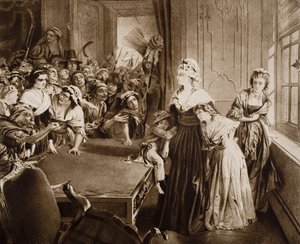 チュイルリー、1792年6月20日、HGウェルズの「歴史のあらまし」第2巻、1920年出版 作： Alfred W. Elmore