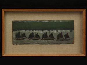 4つのスクーナー船、1930年頃 作： Alfred Wallis