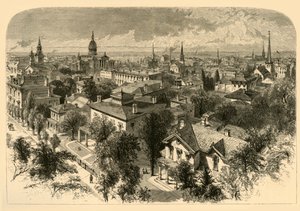 「ミルウォーキー市」、1874 年。 作： Alfred Rudolph Waud