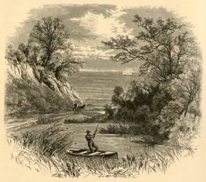 「ミシガン湖の一瞥」、1874年。 作： Alfred Rudolph Waud