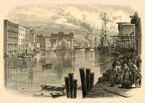 「ミルウォーキーのミルウォーキー川」、1874 年。