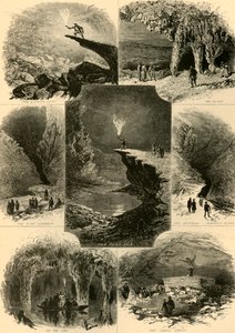 「マンモスケーブの情景」、1874年。 作： Alfred Rudolph Waud