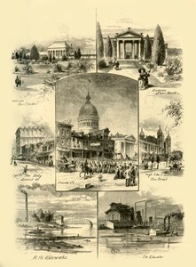 「セントルイスの情景」、1874 年。 作： Alfred Rudolph Waud