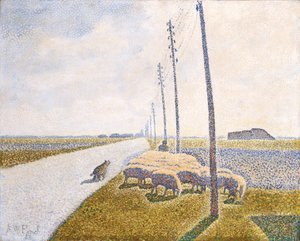 ニューポールへの道（キャンバスに油彩） 作： Alfred William (1854 1930) Finch