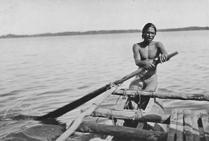 彼のカヌーの漁師、c1890、1910
