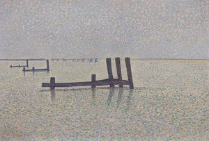 Nieuwpoortの英語チャンネル。 1889年頃 作： Alfred William Finch