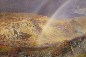11 月の虹、ドルウィデラン渓谷、1866 年 11 月 11 日、午後 1 時 1866年 作： Alfred William Hunt