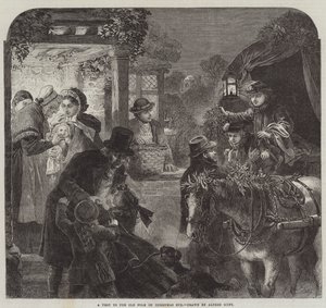 クリスマスイブの古い民俗への訪問 作： Alfred William Hunt