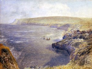 ハイタイド、ロビンフッドベイ（水彩・紙） 作： Alfred William Hunt