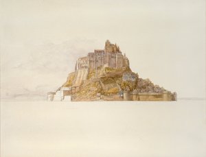 砂から見たモン・サン・ミッシェル、c1876 作： Alfred William Hunt