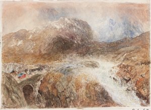 Nant Frangon（紙に鉛筆と水彩（ボードに貼り付け）） 作： Alfred William Hunt