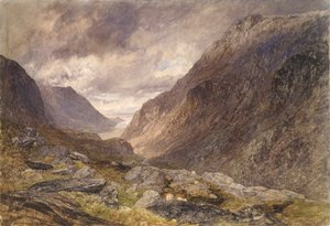 ランベリスの峠、1853年頃 作： Alfred William Hunt
