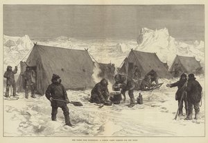 北極探検隊、夜にキャンプするそり党 作： Alfred William Hunt