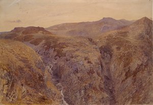 ウェールズの風景、1858 作： Alfred William Hunt