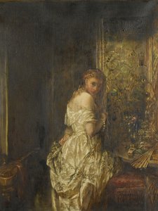 白衣の女、1872 作： Alfred Woolmer