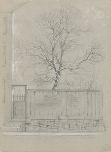 看板と木 作： Alfred Wordsworth Thompson