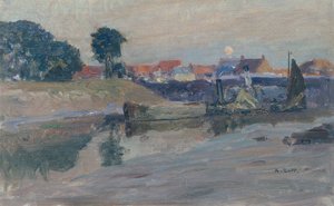 ニューポールに昇る月 作： Alfred Zoff