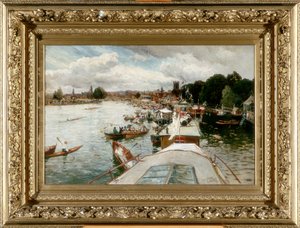ヘンリーレガッタ、1881年 作： Alfred de Breanski