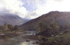 バルモラル付近のディー川 作： Alfred de Breanski
