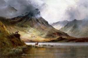 アバディーンの群れ（キャンバスに油彩） 作： Alfred de Breanski