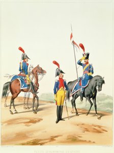 ギュスターヴデイヴィッド（1824-91）によって刻まれたフランス軍1810 作： Alfred de after Marbot