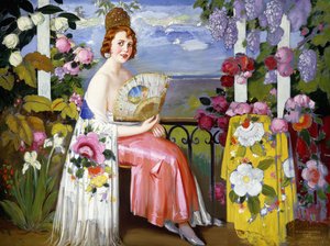 てんとう虫と花; 花の上のてんとう虫 作： Alfredo Ramos Martinez