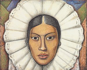 テフアナ、1930年頃（紙にガッシュとクレヨン） 作： Alfredo Ramos Martinez