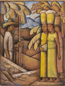 タマレス・セラーズ、1937年頃（紙にテンペラ） 作： Alfredo Ramos Martinez