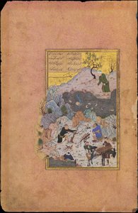 水に落ちた男の逸話、A.H. 892A.D. のフォリオ 44r 1487年。