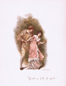 若者はスポーツに満ちている、ヒルデスハイマー＆フォークナー、1892年によって罰されたいくつかの古い愛の歌から 作： Alice Havers