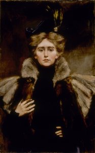 毛皮のケープを着たナタリー 作： Alice Pike Barney