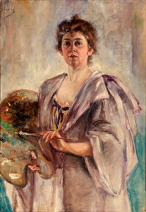 ペインティング・ローブを着た自画像 作： Alice Pike Barney