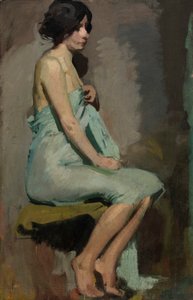座る女性の習作